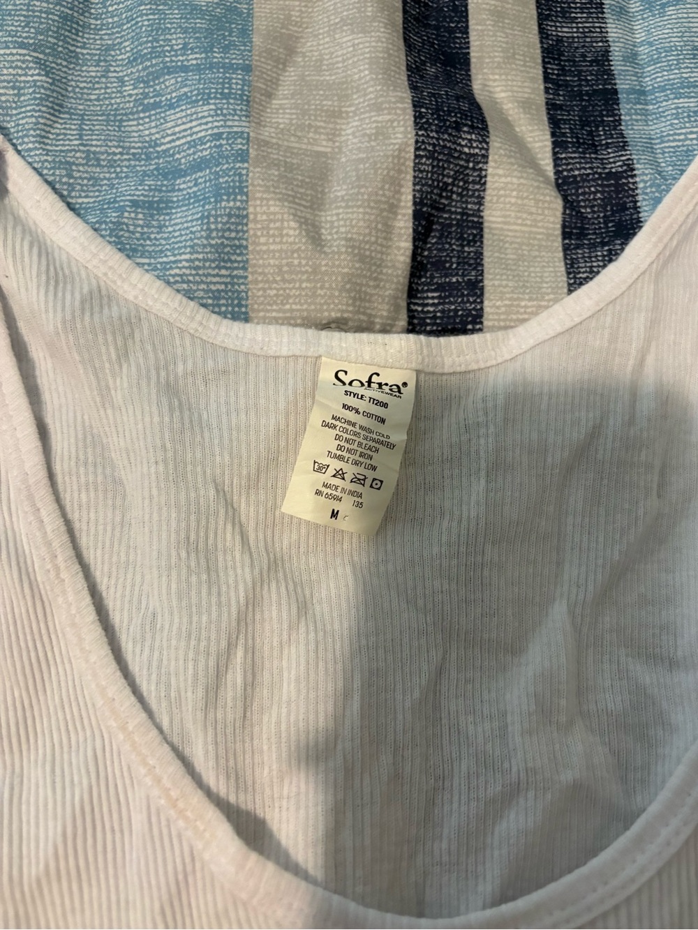 Bride Rhinestone Tank Top White Ribbed Size Medium - Picture 3 of 3